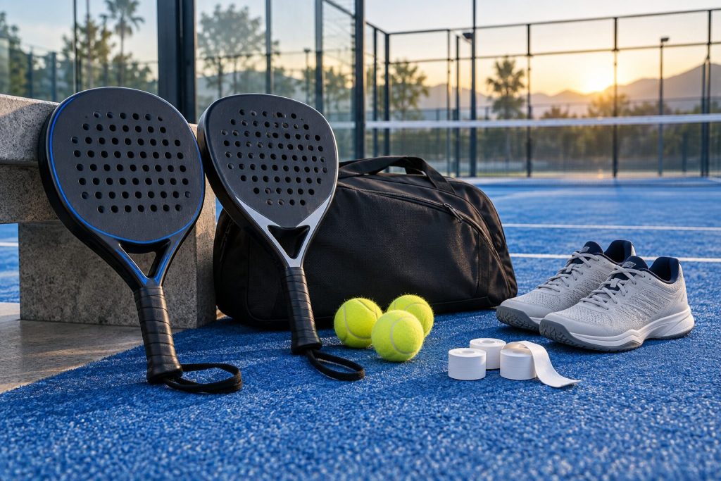 Best padel gear for every budget arranged on a padel court